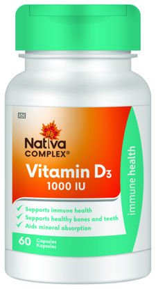 Picture of Nativa Vitamin D 1000IU Capsules 60's