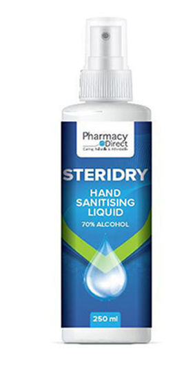 Picture of Steridry 70% Alcohol-Based Hand Sanitiser Mist Spray 250ml