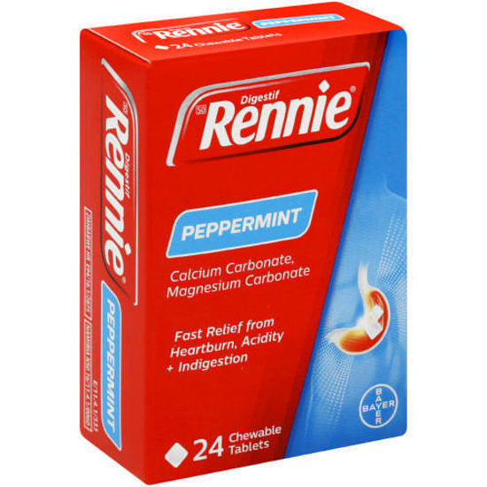 Picture of Rennie Peppermint Chewable Tablets 24's