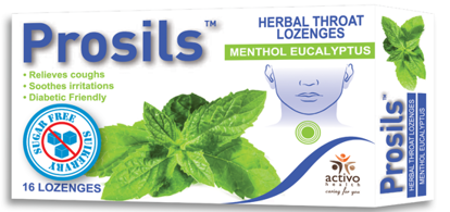 Picture of Prosils Herbal Throat Lozenges  Menthol Eucalyptus flavour 16's