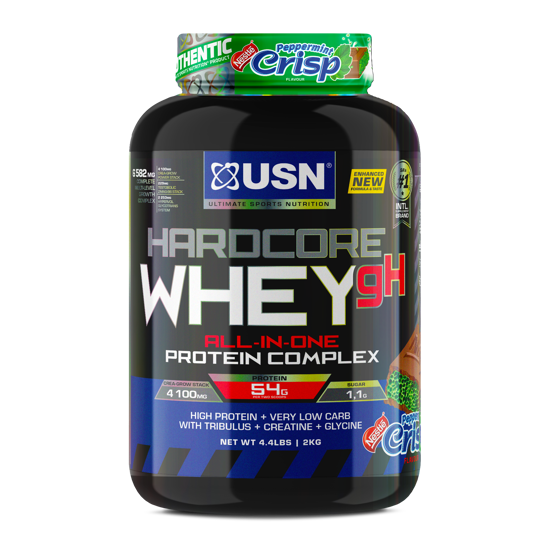 Picture of USN Hardcore Whey GH Peppermint Crisp 1.8kg