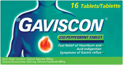 Picture of Gaviscon Peppermint Tablets 16's