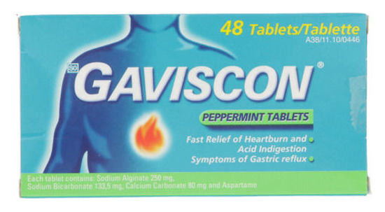 Picture of Gaviscon Peppermint Tablets 48's