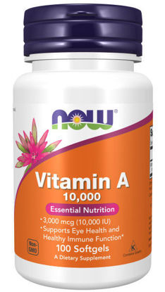 Picture of Now Foods Vitamin A 10 000IU Softgel Caps 100's