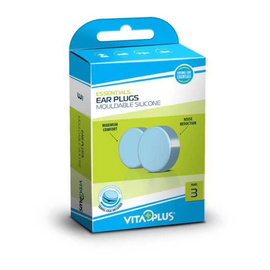 Picture of Vitaplus Mouldable Silicone Ear Plugs 3 Pairs