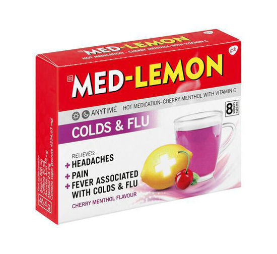 Picture of Med-Lemon Cherry Menthol with Vitamin C Sachet 8's
