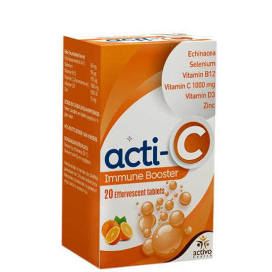 Picture of Acti-C Immune Booster Orange  Effervescent Tablets 20's