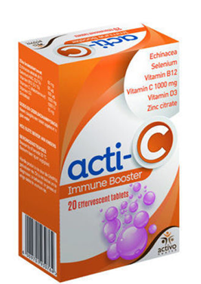 Picture of Acti-C Immune Booster Strawberry Effervescent Tablets 20's