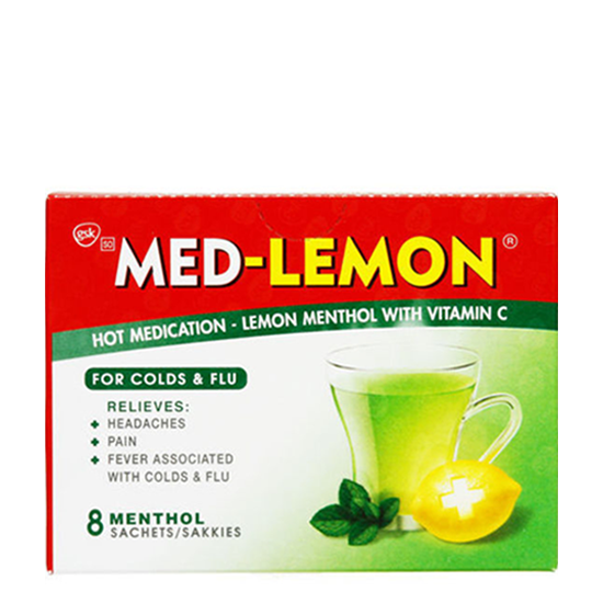 Picture of Med-Lemon Lemon Menthol with Vitamin C Sachet 8's