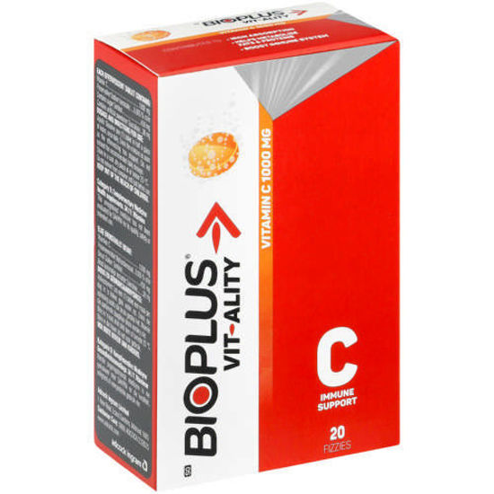 Picture of Bioplus Vit-Ality Vitamin C 1000mg Effervescent Tablets 20's