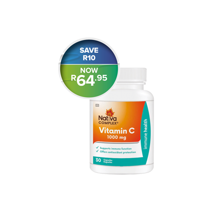 Picture of Nativa Vitamin C 1000mg Capsules 30's