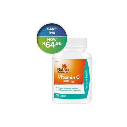 Picture of Nativa Vitamin C 500mg Capsules 60's