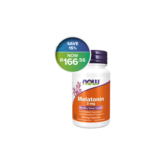 Picture of Now Foods Melatonin 3mg Veg  Caps 60's