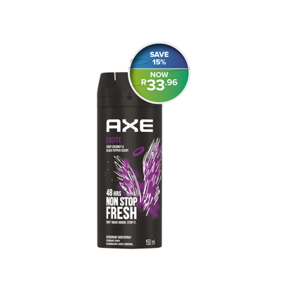 Picture of Axe Aerosol Excite Deodorant Bodyspray 150ml