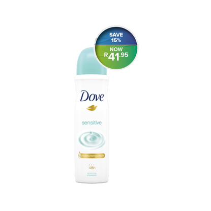 Picture of Dove Aerosol Sensitive Women Antiperspirant Spray 150ml