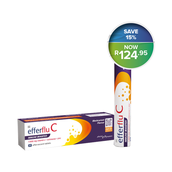 Picture of Efferflu C Immune Booster Blackcurrant Effervescent Tablets 20's