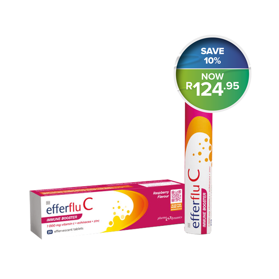 Picture of Efferflu C Immune Booster Raspberry Effervescent Tablets 20's