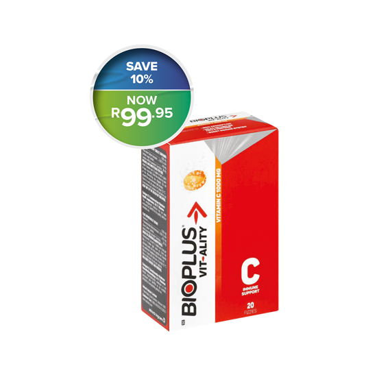 Picture of Bioplus Vit-Ality Vitamin C 1000mg Effervescent Tablets 20's