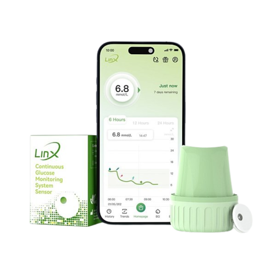 Picture of LinX Continuous Glucose Monitoring System Sensor