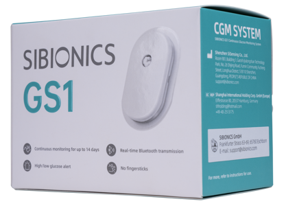 Picture of SIBIONICS - GS1 - CONTINUOUS GLUCOSE MONITORING SYSTEM (CGM)