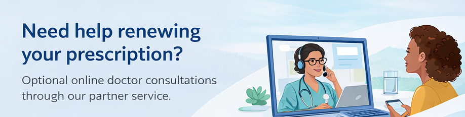 Prescription renewal support hero banner